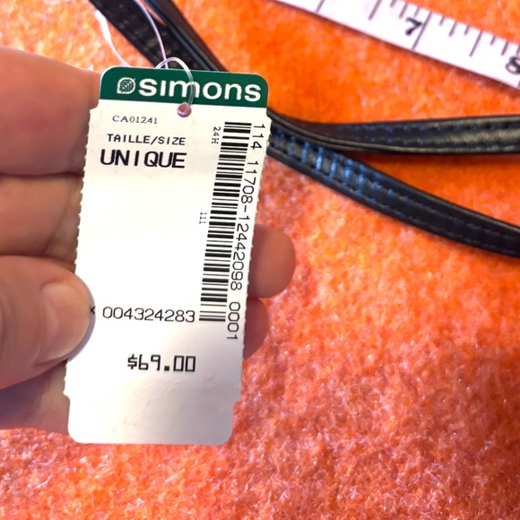 Black real leather topstitched diamond phone clutch bag made in Italy NWT - Picture 9 of 10